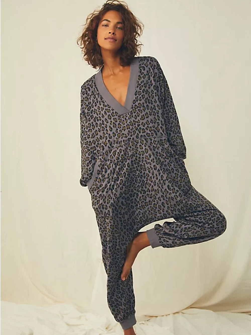 Free People Just Because Printed Romper – XS (Oversized Fit)
